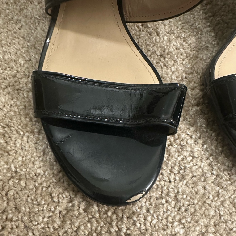 Coach Black Patent Leather Slingback Sandals - Picture 4 of 11